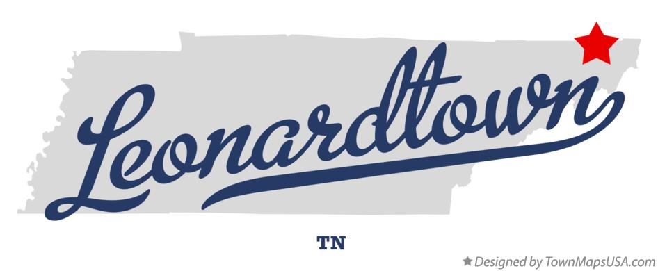 Map of Leonardtown Tennessee TN