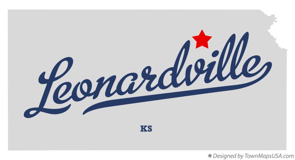 Map of Leonardville Kansas KS