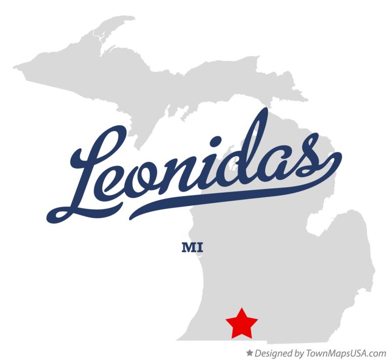 Map of Leonidas Michigan MI