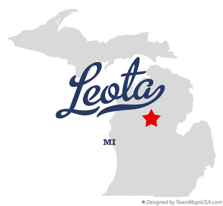 Map of Leota Michigan MI