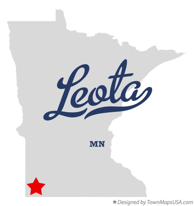 Map of Leota Minnesota MN