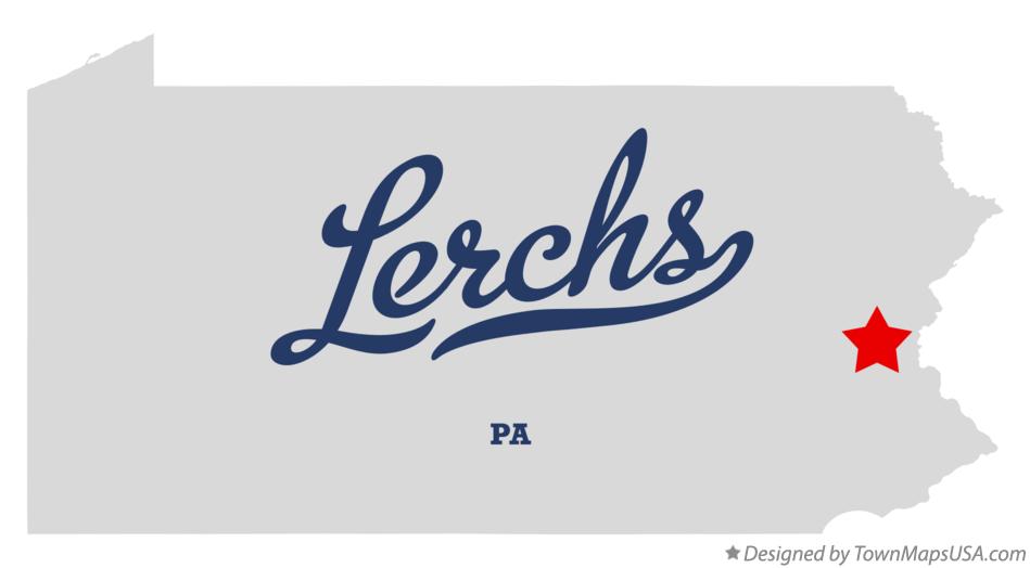 Map of Lerchs Pennsylvania PA