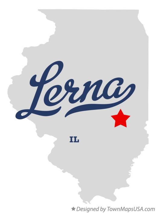 Map of Lerna Illinois IL