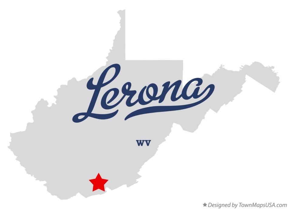 Map of Lerona West Virginia WV