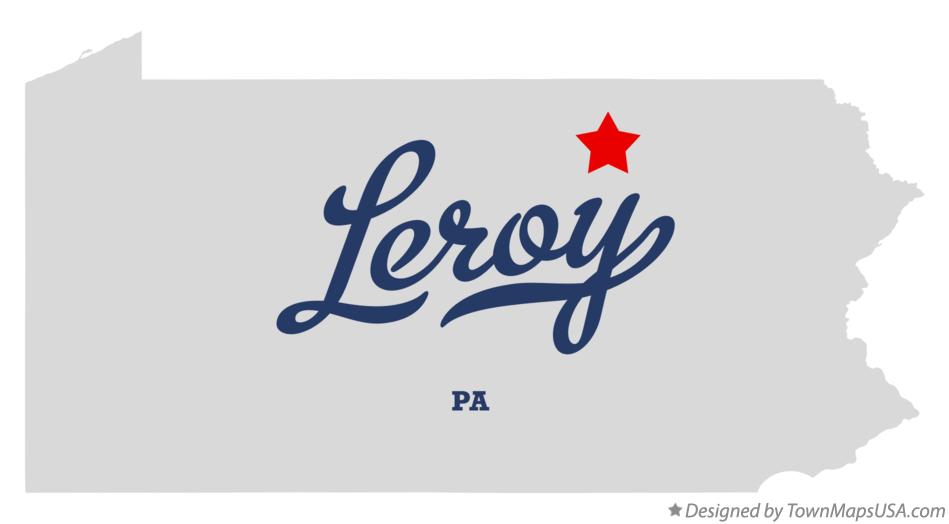 Map of Leroy Pennsylvania PA