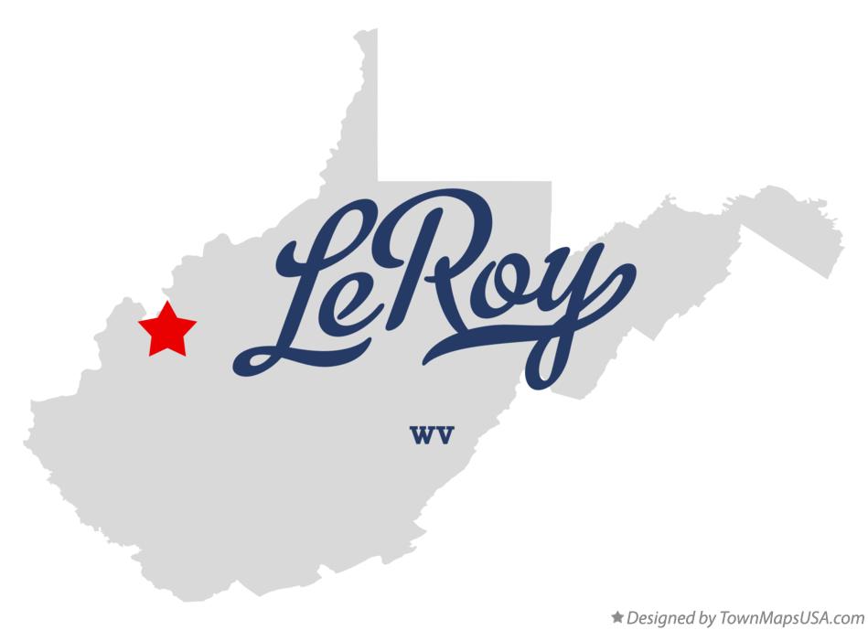 Map of LeRoy West Virginia WV