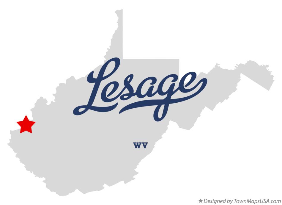 Map of Lesage West Virginia WV