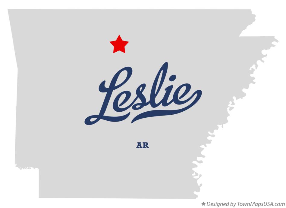Map of Leslie Arkansas AR