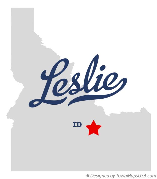 Map of Leslie Idaho ID