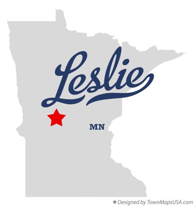 Map of Leslie Minnesota MN