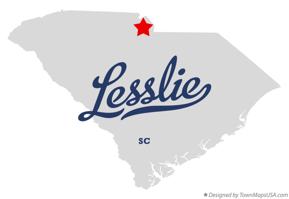 Map of Lesslie South Carolina SC
