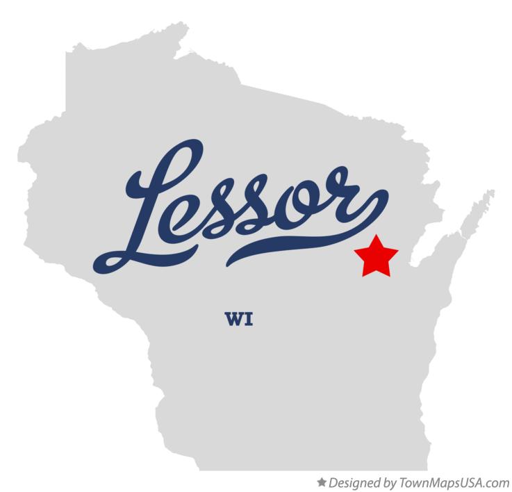 Map of Lessor Wisconsin WI