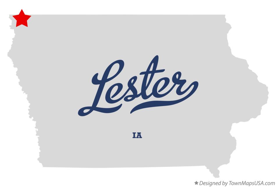 Map of Lester Iowa IA