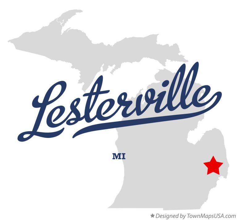 Map of Lesterville Michigan MI