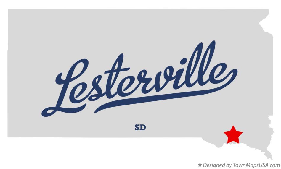 Map of Lesterville South Dakota SD