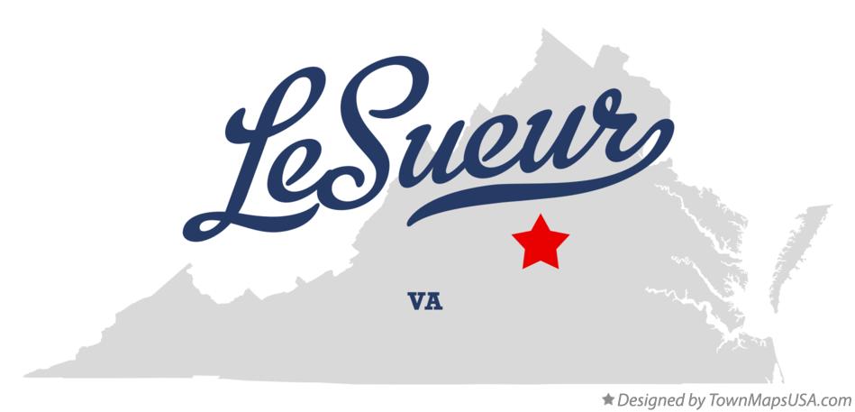 Map of LeSueur Virginia VA