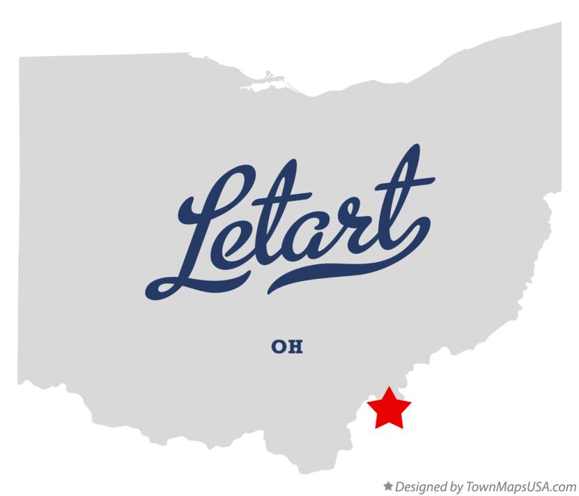 Map of Letart Ohio OH