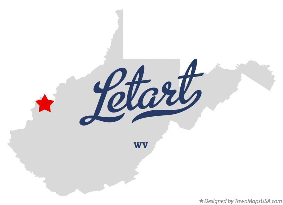 Map of Letart West Virginia WV