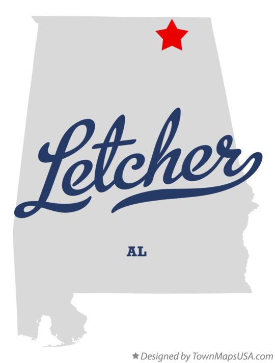 Map of Letcher Alabama AL