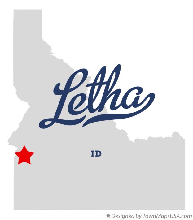 Map of Letha Idaho ID