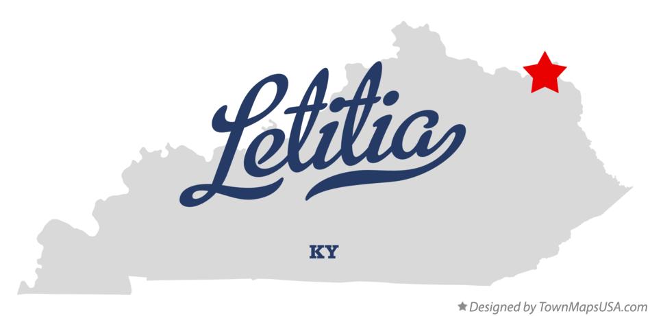 Map of Letitia Kentucky KY