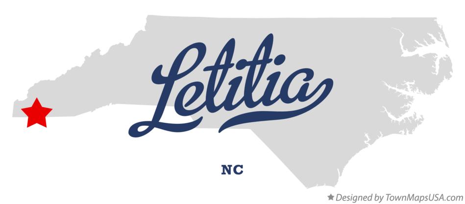 Map of Letitia North Carolina NC