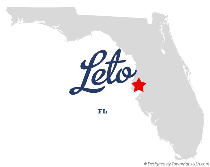 Map of Leto Florida FL