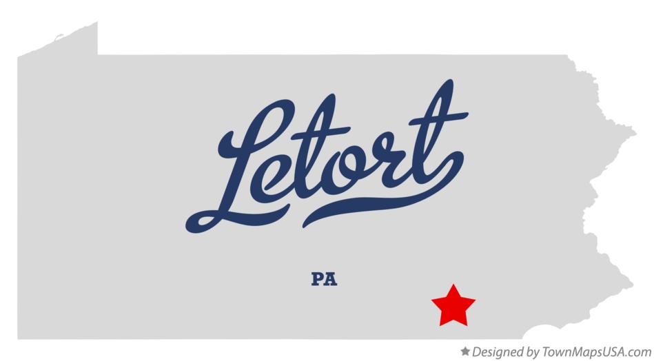 Map of Letort Pennsylvania PA