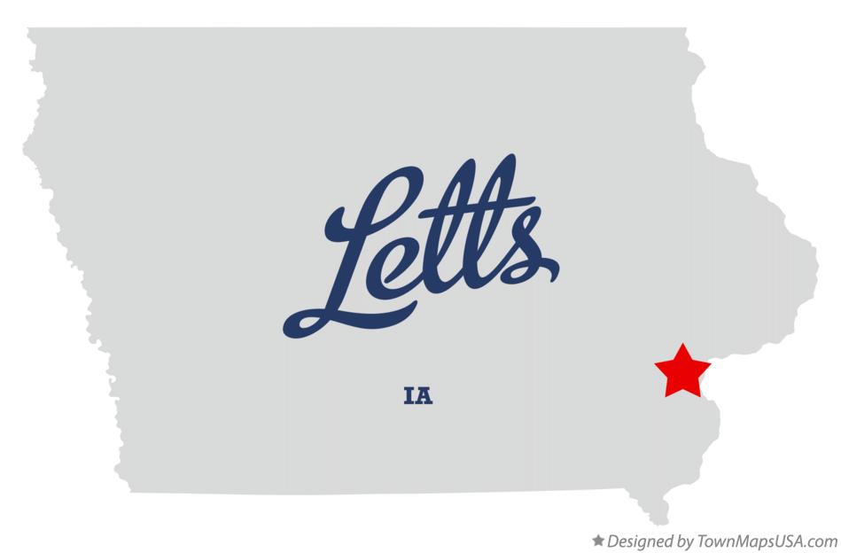 Map of Letts Iowa IA