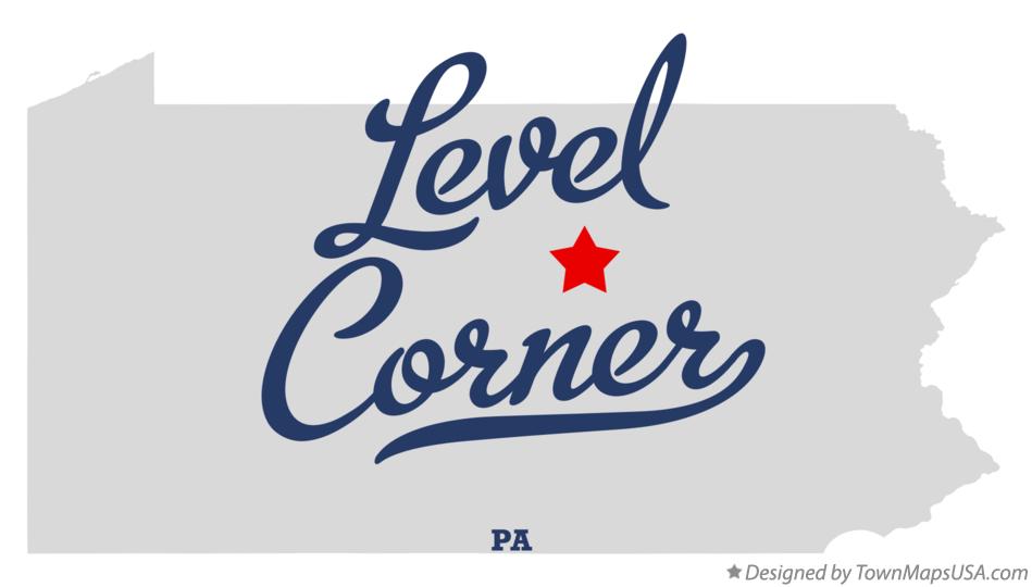 Map of Level Corner Pennsylvania PA