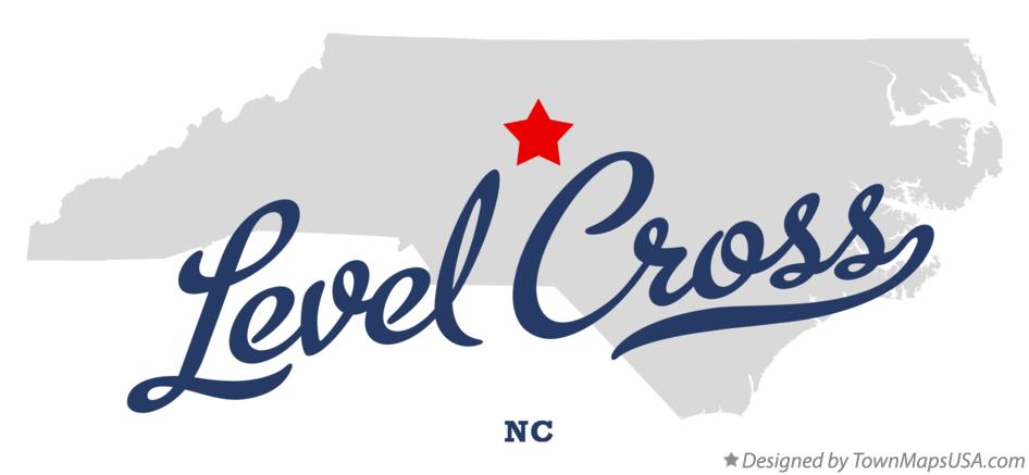 Map of Level Cross North Carolina NC