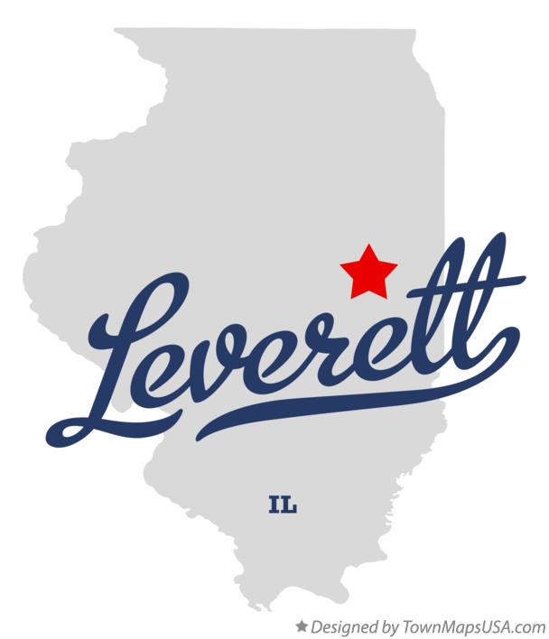Map of Leverett Illinois IL