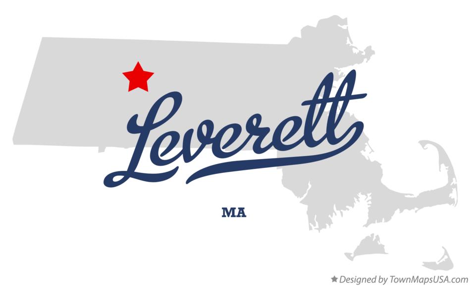 Map of Leverett Massachusetts MA