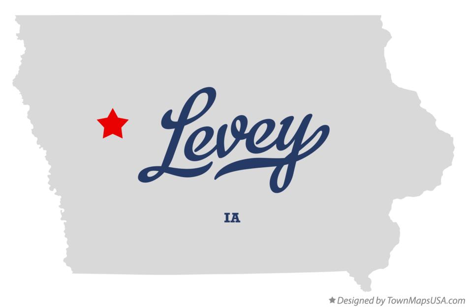 Map of Levey Iowa IA