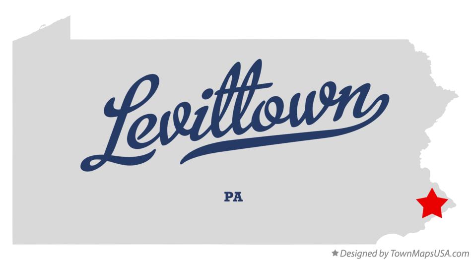Map of Levittown Pennsylvania PA