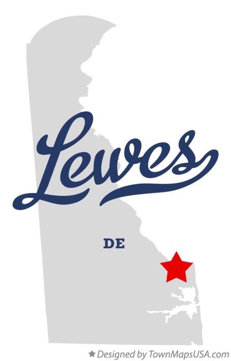 Map of Lewes Delaware DE