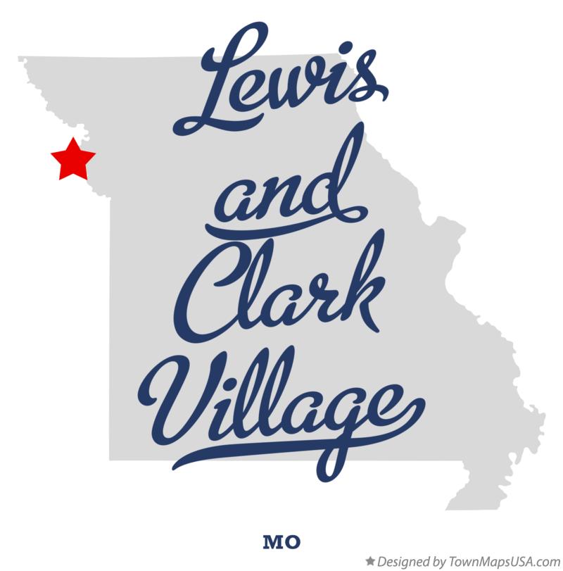 Map of Lewis and Clark Village Missouri MO