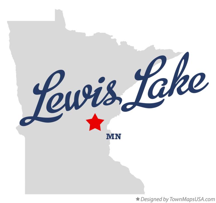 Map of Lewis Lake Minnesota MN