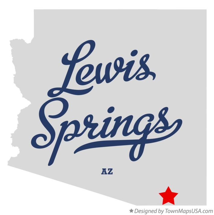 Map of Lewis Springs Arizona AZ