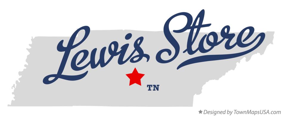 Map of Lewis Store Tennessee TN
