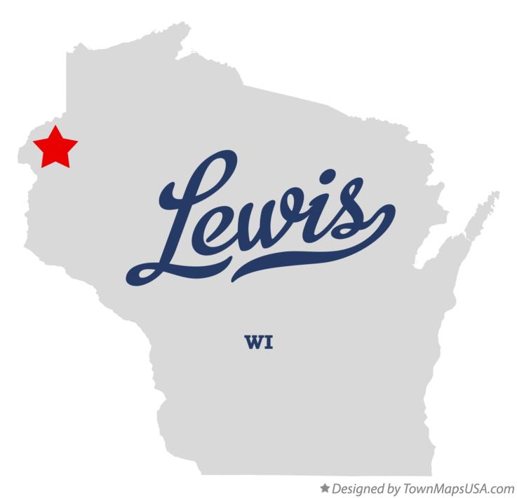 Map of Lewis Wisconsin WI