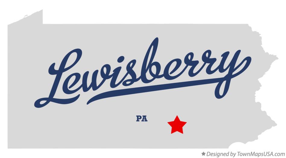 Map of Lewisberry Pennsylvania PA