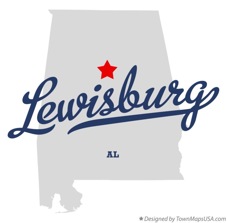 Map of Lewisburg Alabama AL