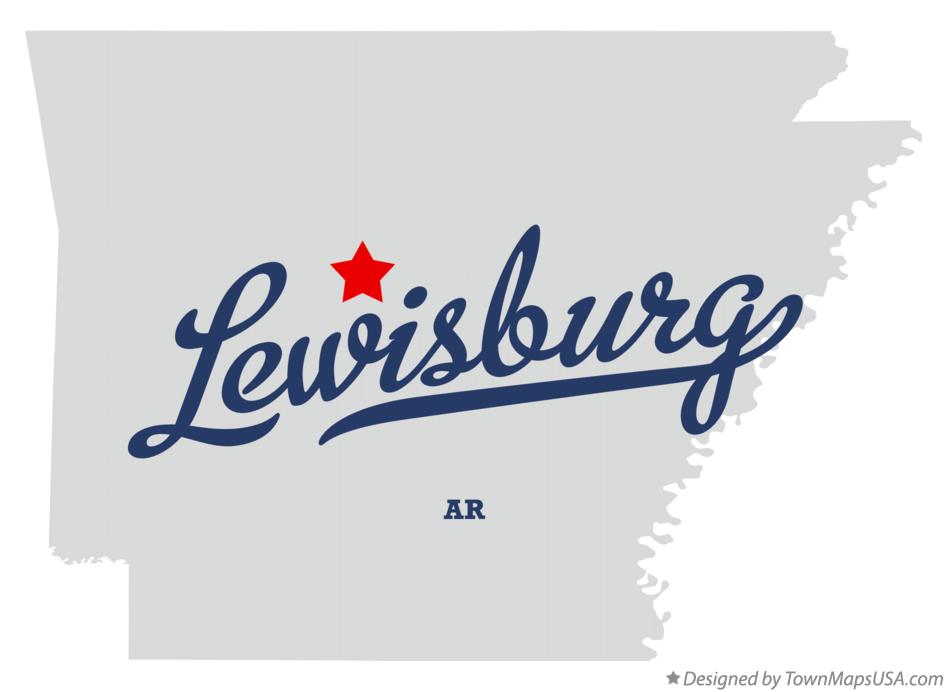 Map of Lewisburg Arkansas AR