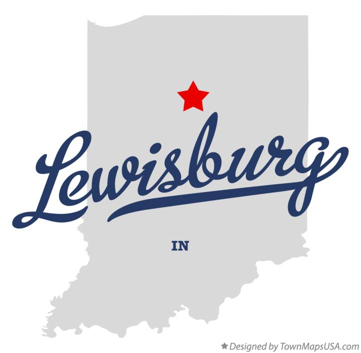 Map of Lewisburg Indiana IN
