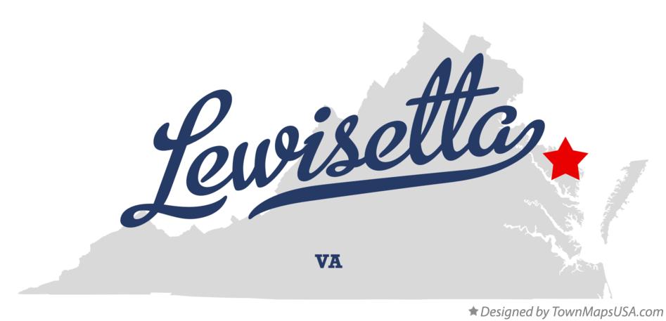 Map of Lewisetta Virginia VA
