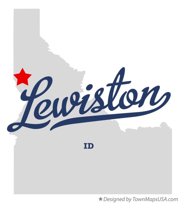 Map of Lewiston Idaho ID