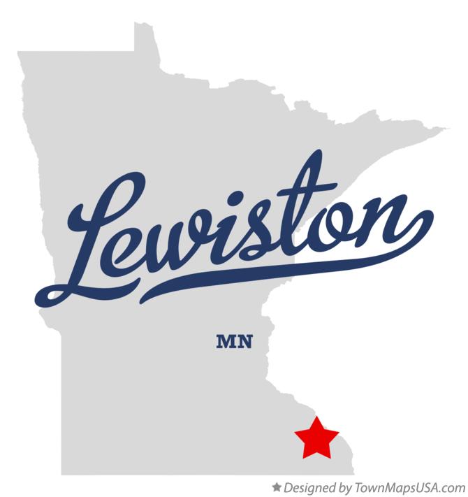 Map of Lewiston Minnesota MN