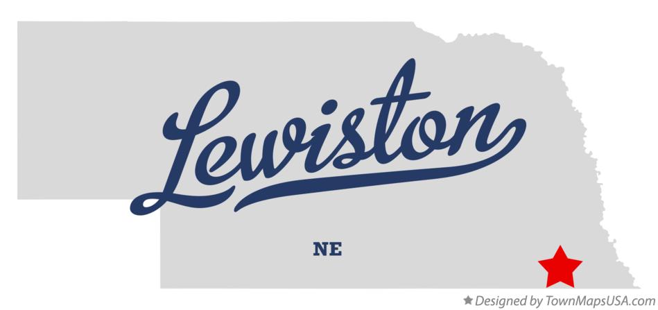 Map of Lewiston Nebraska NE