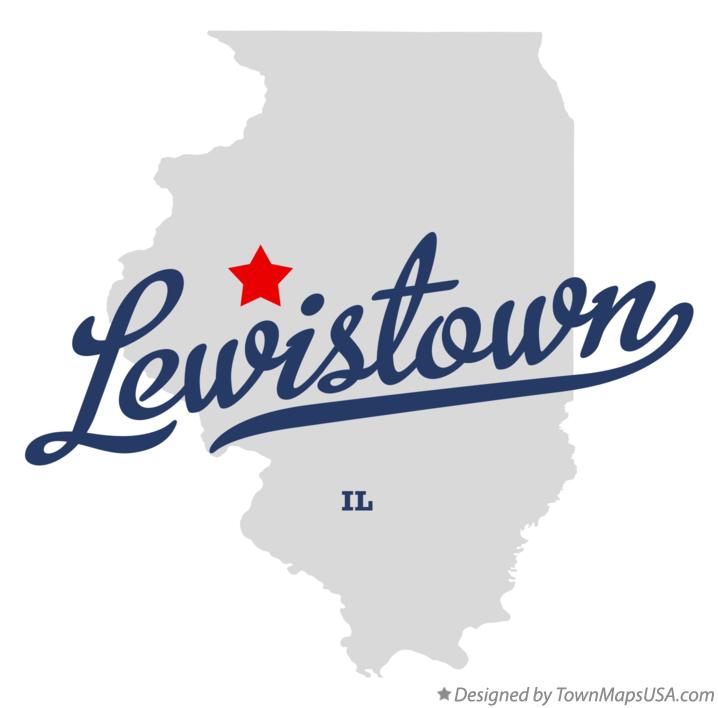 Map of Lewistown Illinois IL